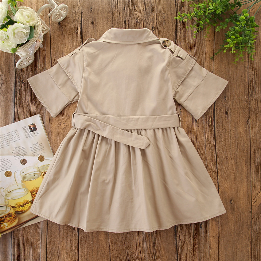 Summer Buttoned Beige Shirt For Girl - Image 9