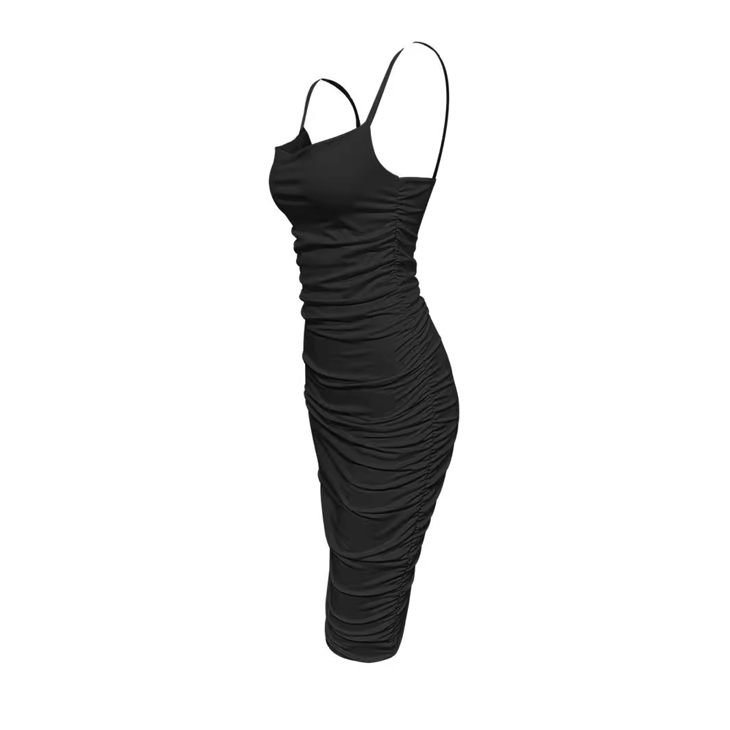 Ruffle Hip Backless Long Dress - Image 5