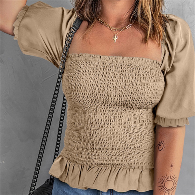 Square Neck Pullover Tops