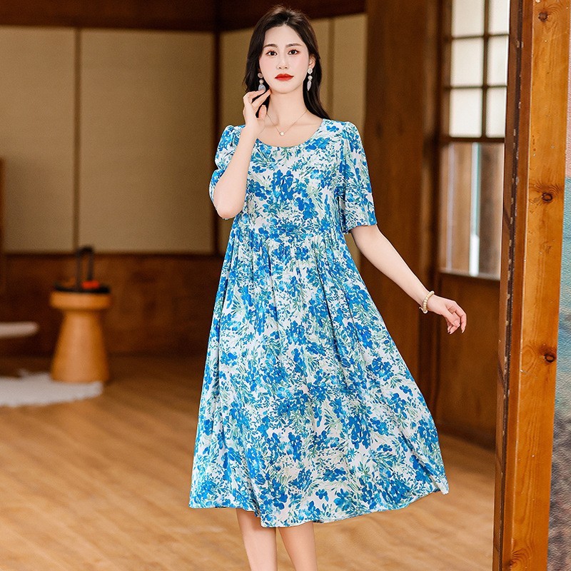 Floral Loose Outer Wear Dress - Image 4