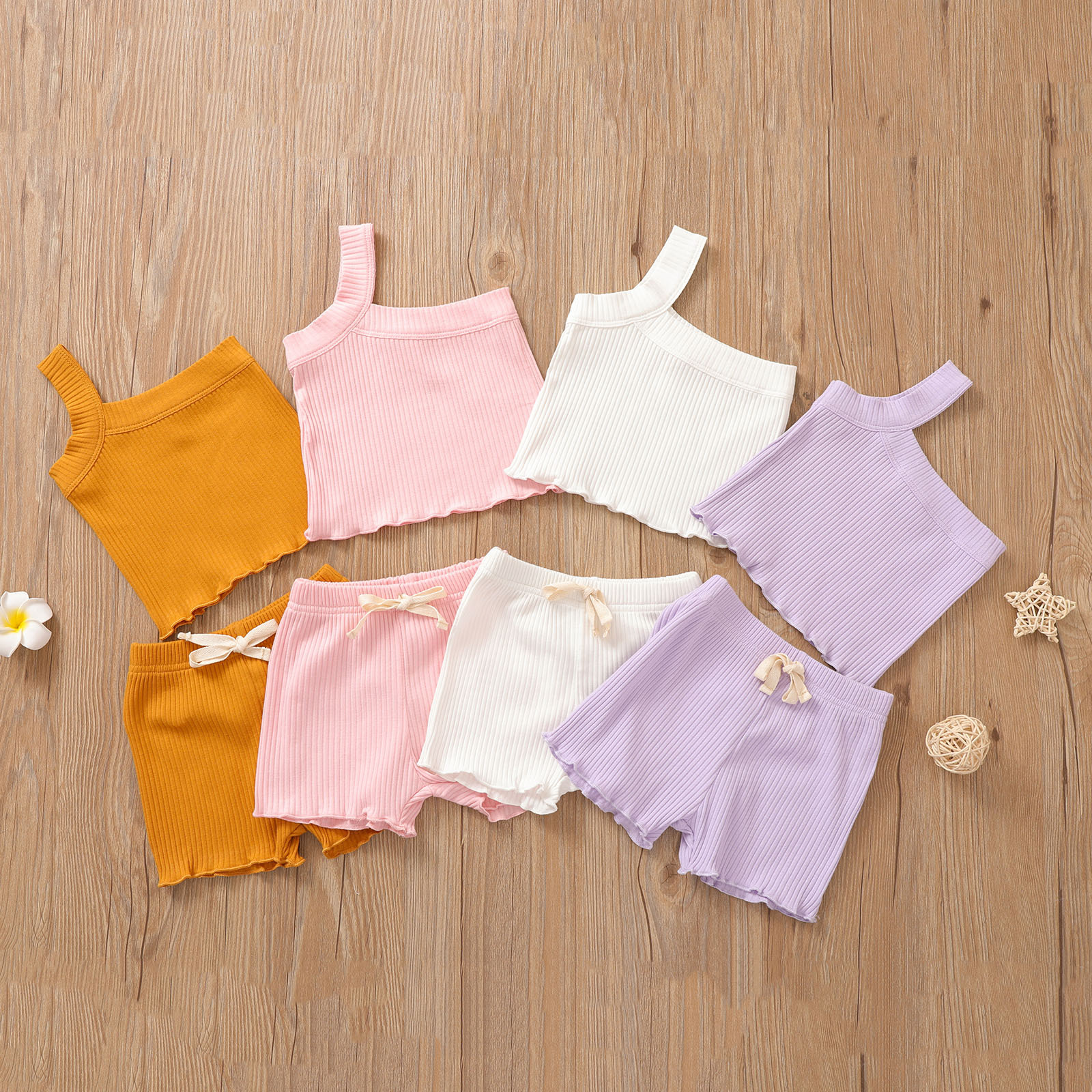 One Shoulder Solid Knit Sleeveless Vest Tops
