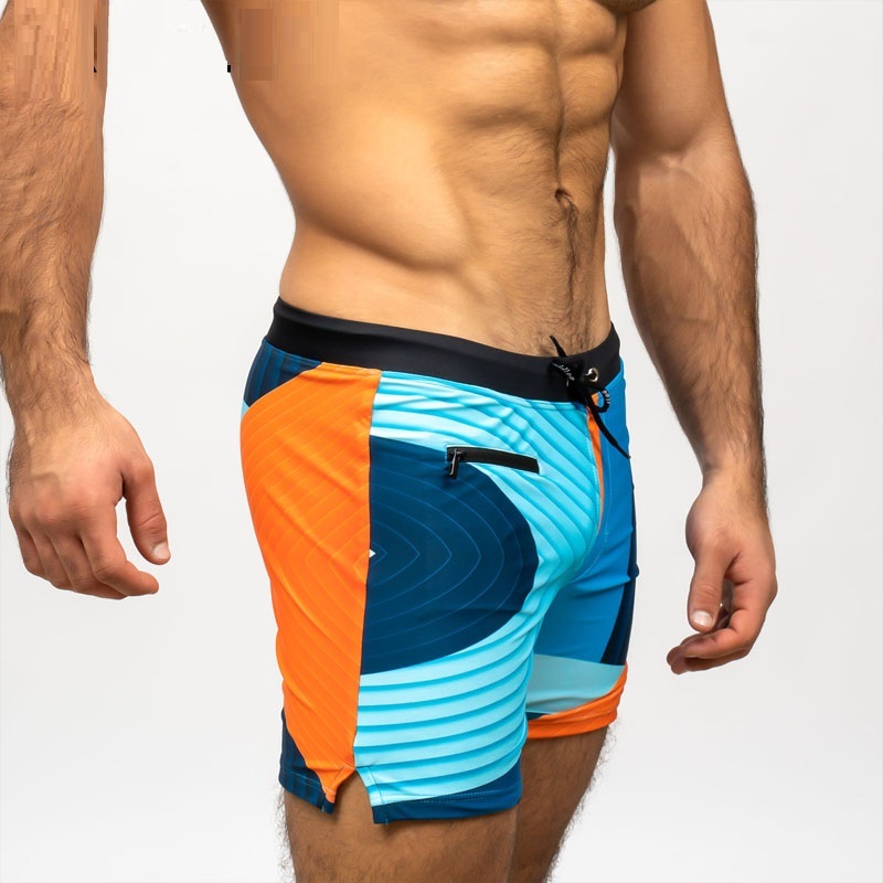 Quick Dry Loose Boxer Zip Swim Shorts - Image 5