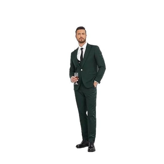 Men's Slim Double-Breasted Coat Vest Pants Suit - Image 2