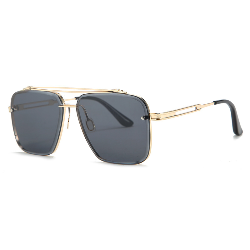 Mens Fashion Double Beam Cut Edge Sunglasses - Image 6