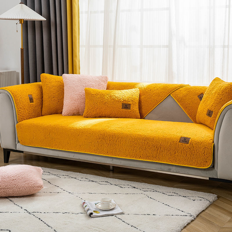 Lambskin Thickened Fleece Sofa Cushion