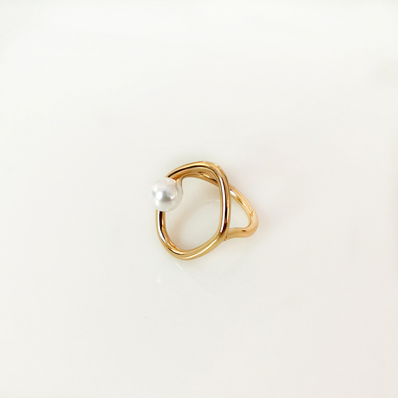 Dainty Faux Pearl Ring - Image 4