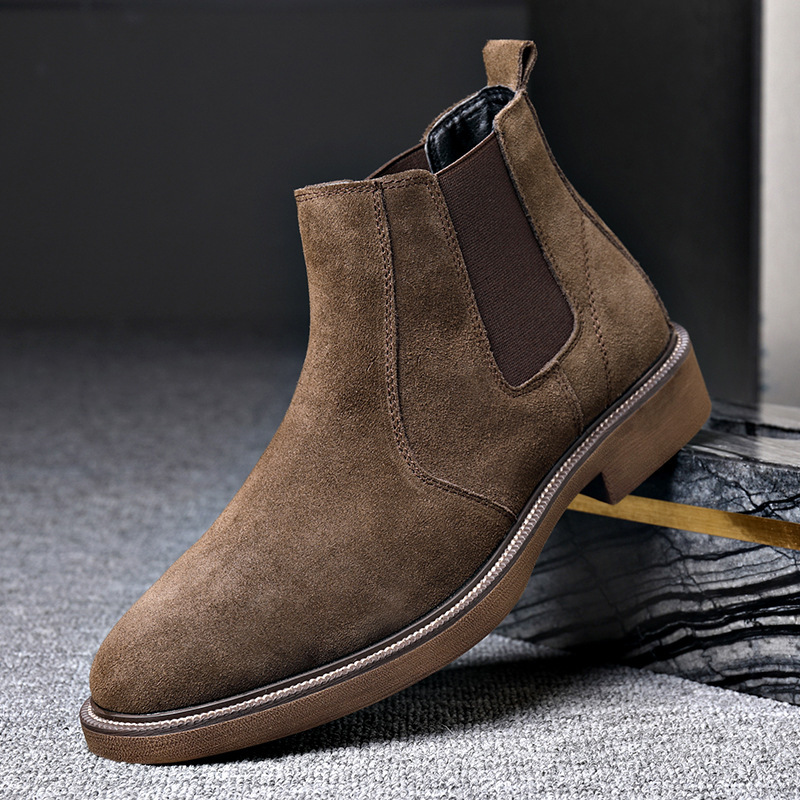 Men's Suede Leather Fleece-lined Ankle Boots