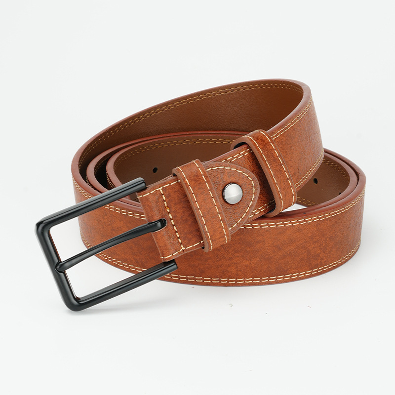 Retro Style Leather Belt - Image 3
