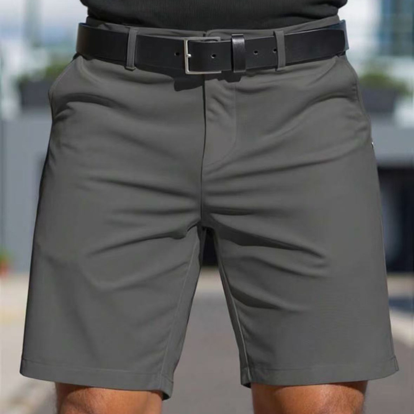 Men's Men's Solid Color Business Sports Shorts - Image 9