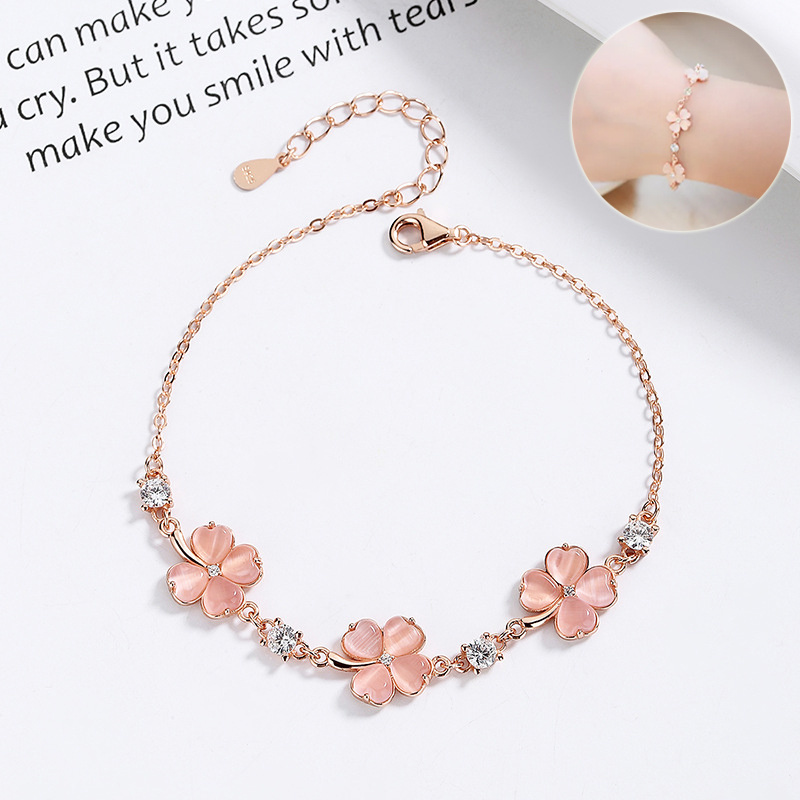Opal Crystal Gemstones Chain Bracelet