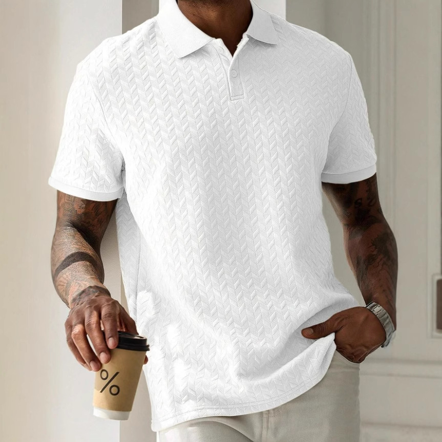 Front Button Short Sleeve Polo Shirt