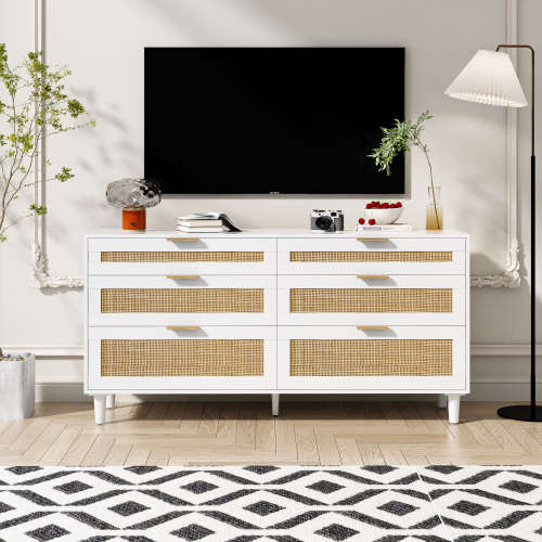 Rattan Dresser With Drawers