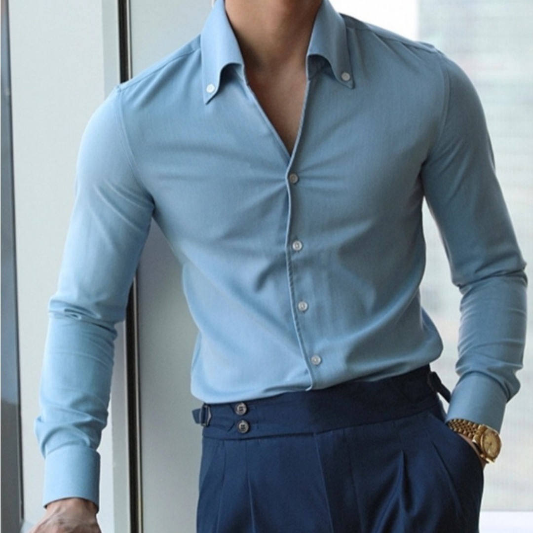 Italian Collar Young Men's Shirt