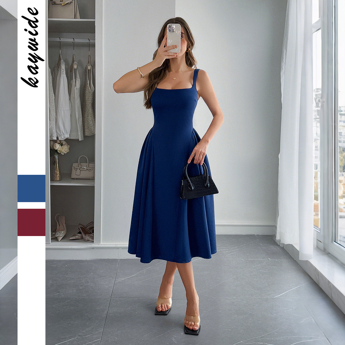 Leisure Simple Camisole Line A Dress - Image 4