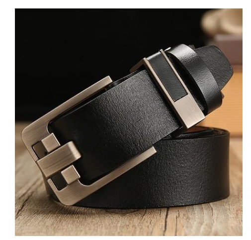 Pin Buckle Retro Two-Layer Leather Belt