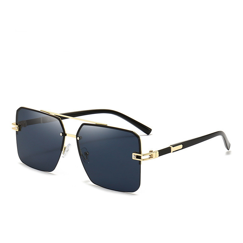 Fashionable Large-Frame Double-Beam Sunglasses - Image 9
