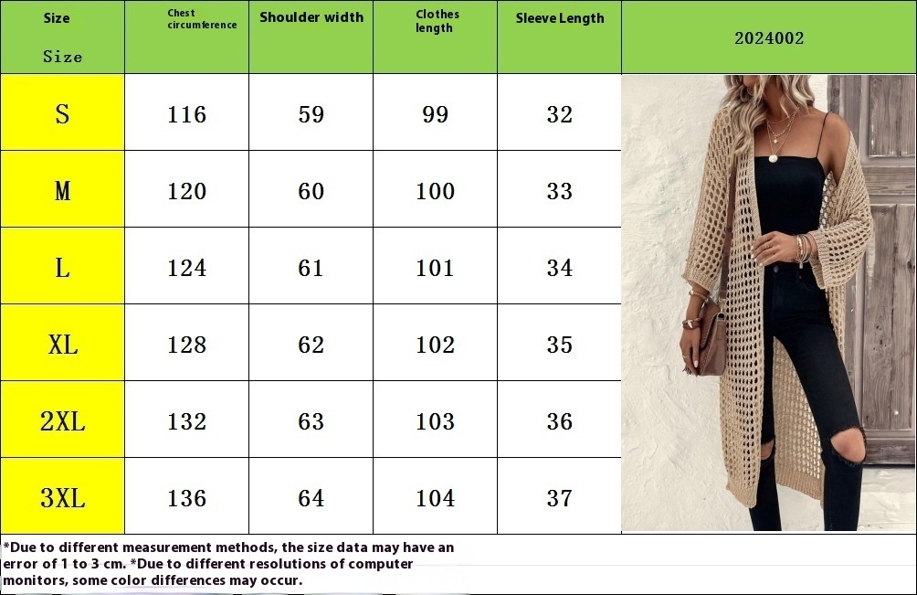 Long Hollow Knitted Cardigan Women - Image 7