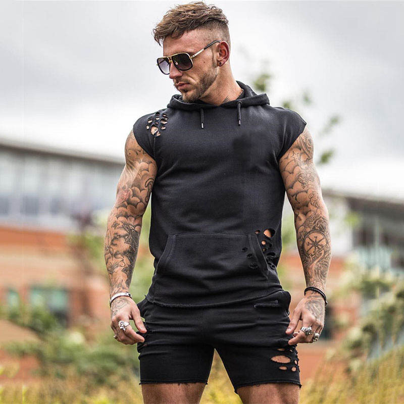 Men's Sleeveless Running Sports Training Suit