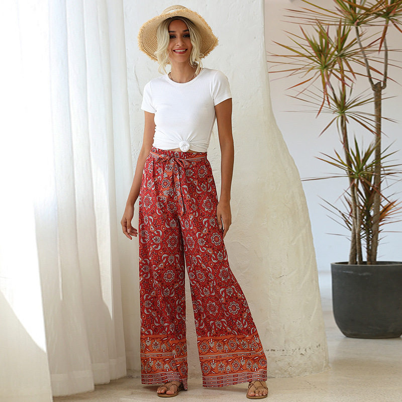 Women’s Floral Geome Print High Waist Palazzo