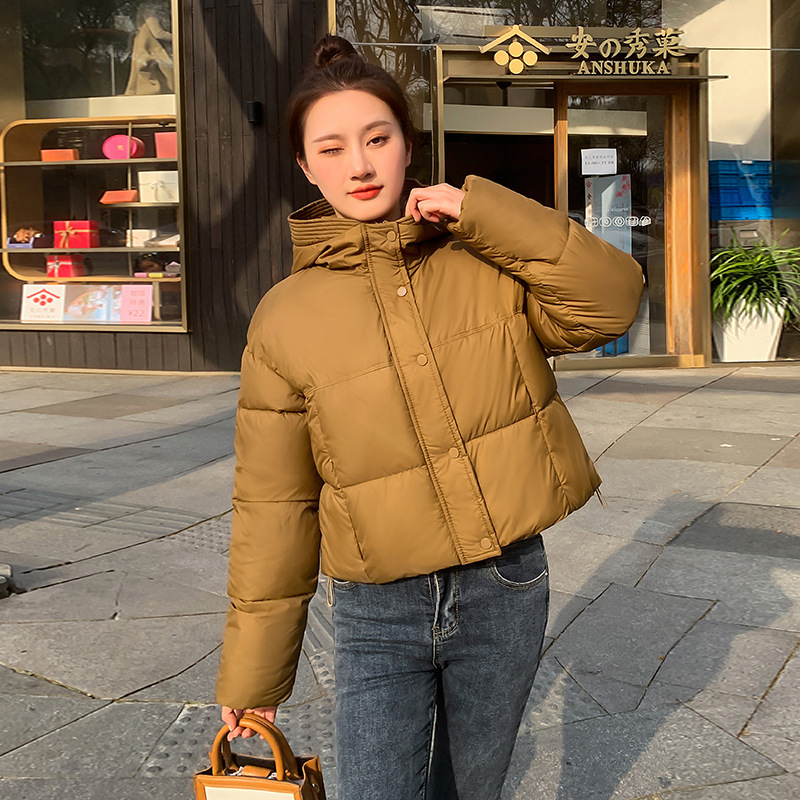 Women's Casual Hooded Short Down Jacket - Image 4