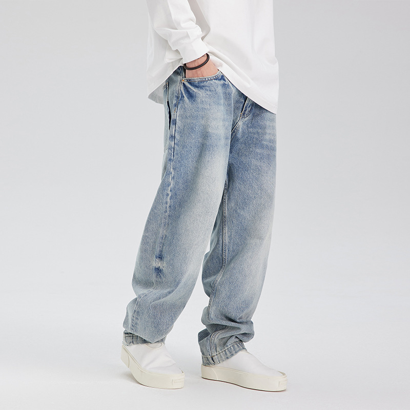 Fashion Retro Distressed Washed Jeans