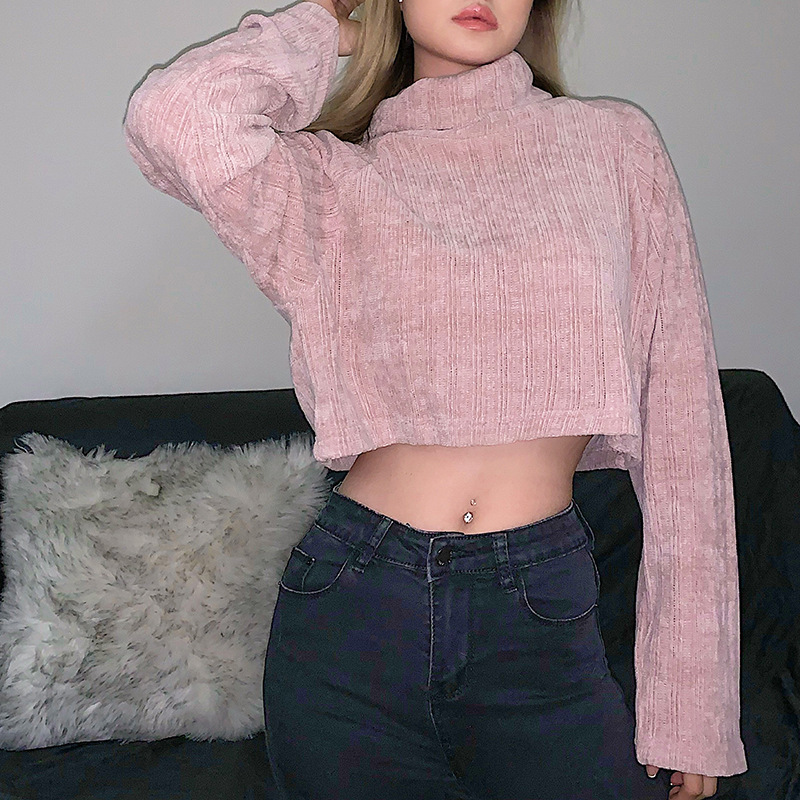 Turtleneck Knitted Cashmere Top - Image 4