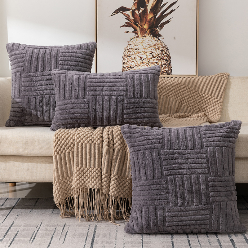 Woven Plush Sofa Cushions Pillowcase - Image 4