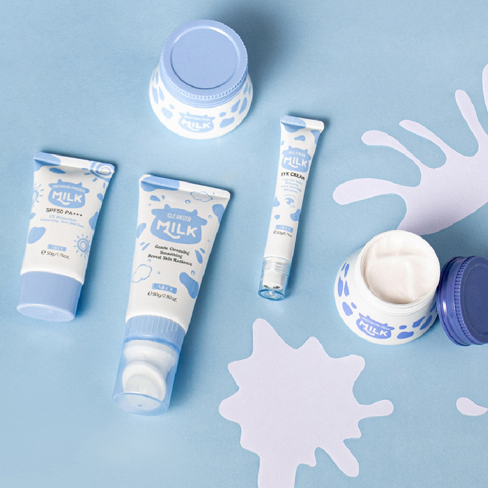 5-Pcs Milk Moisturizing Facial Care Suit