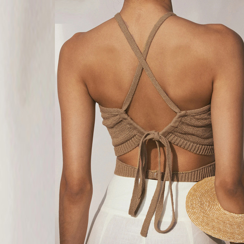Women's Knitted Backless Camisole Top - Image 5