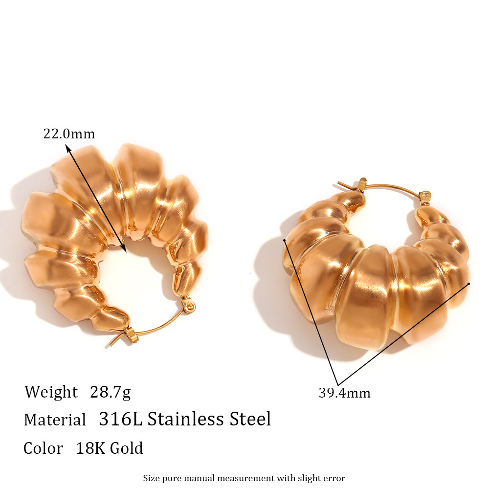 Gold Plating Hollow Geometric Earrings - Image 10