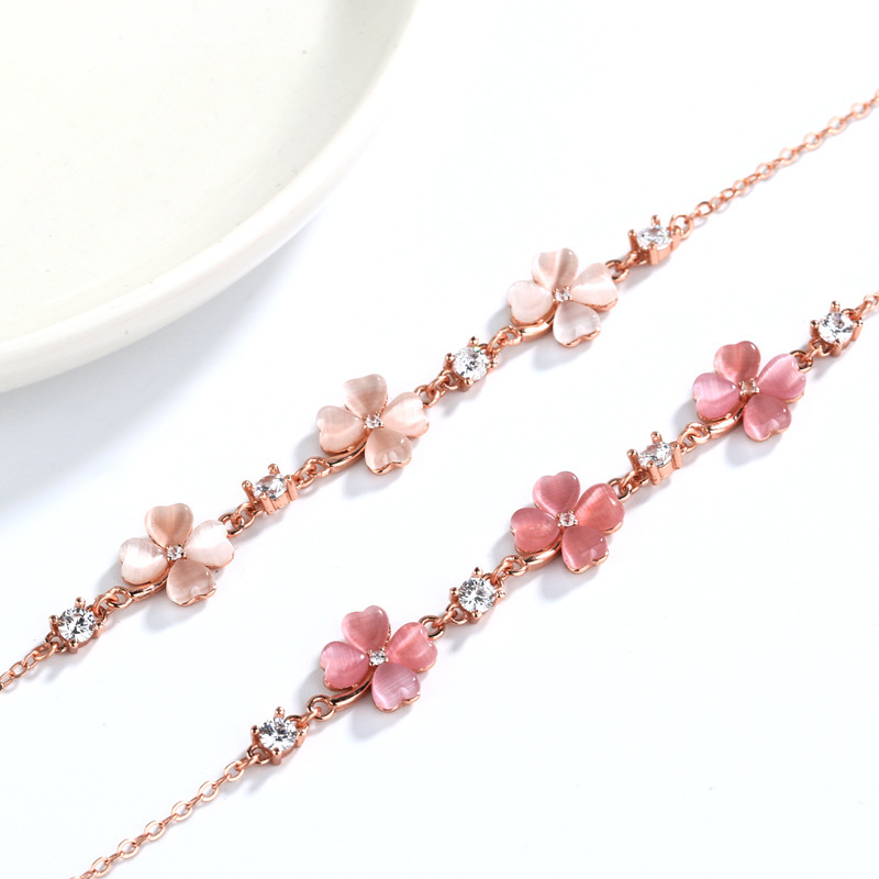 Opal Crystal Gemstones Chain Bracelet - Image 3