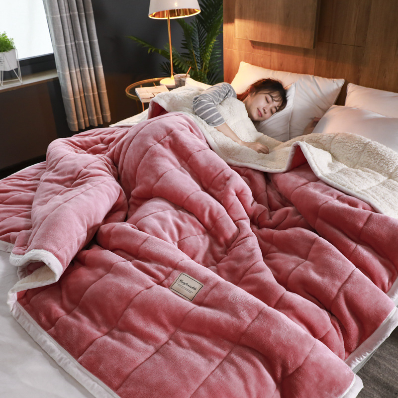 Soft Duvet Fleece Luxury Solid Blankets - Image 3