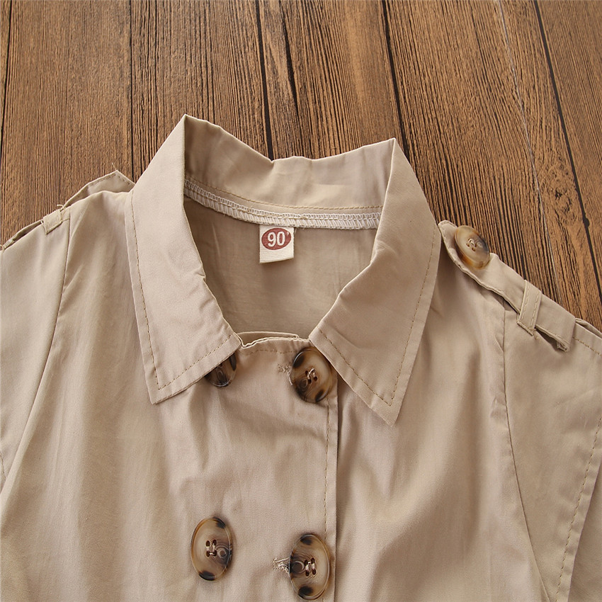 Summer Buttoned Beige Shirt For Girl - Image 3