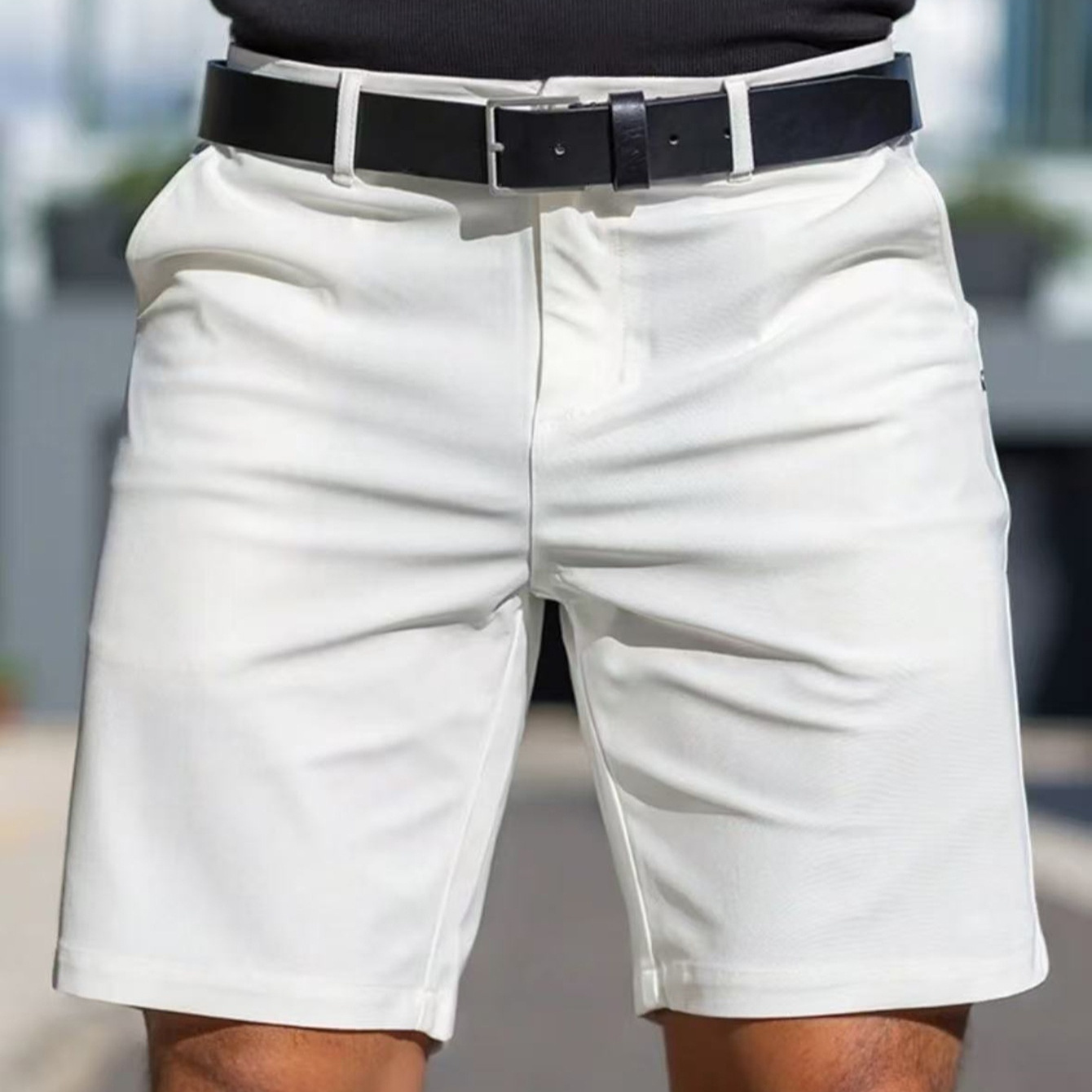 Men's Men's Solid Color Business Sports Shorts - Image 5