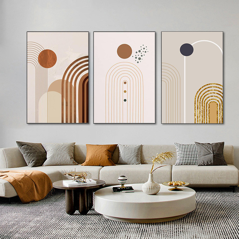 Modern Abstract Curved Canvas Wall Poster