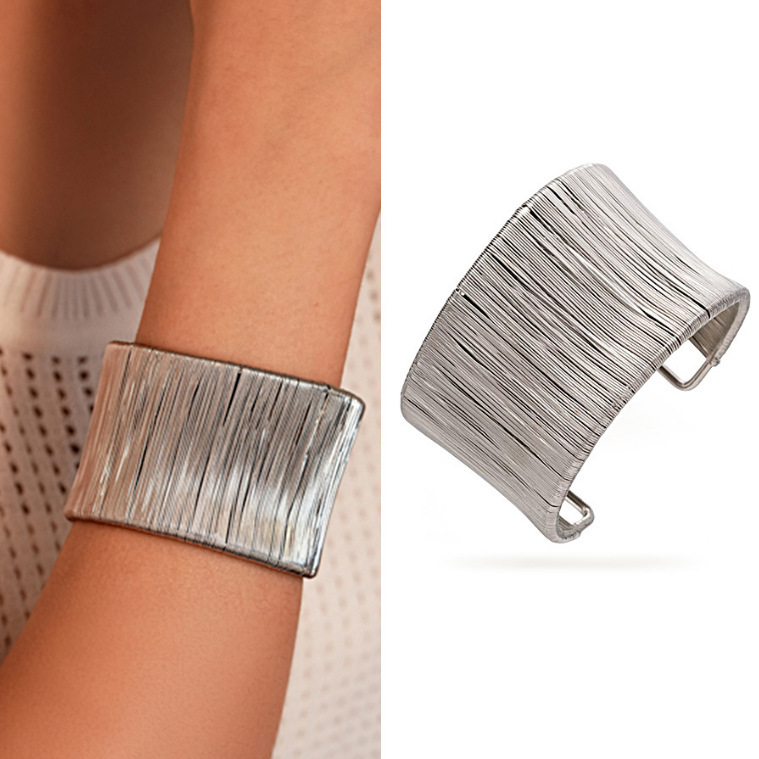 Gold-plated Geometric Cuff Bracelets - Image 8