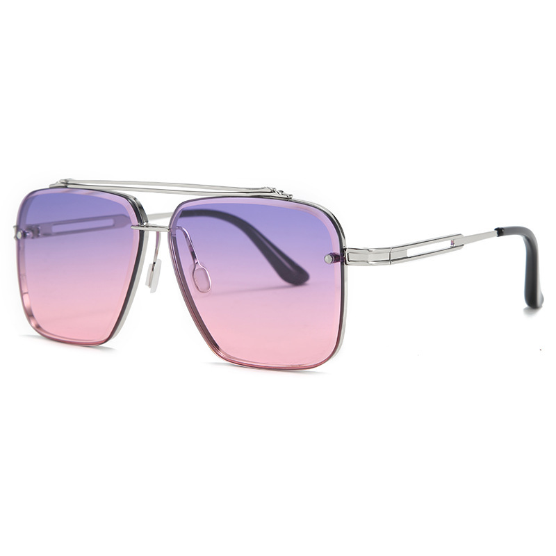Mens Fashion Double Beam Cut Edge Sunglasses - Image 8