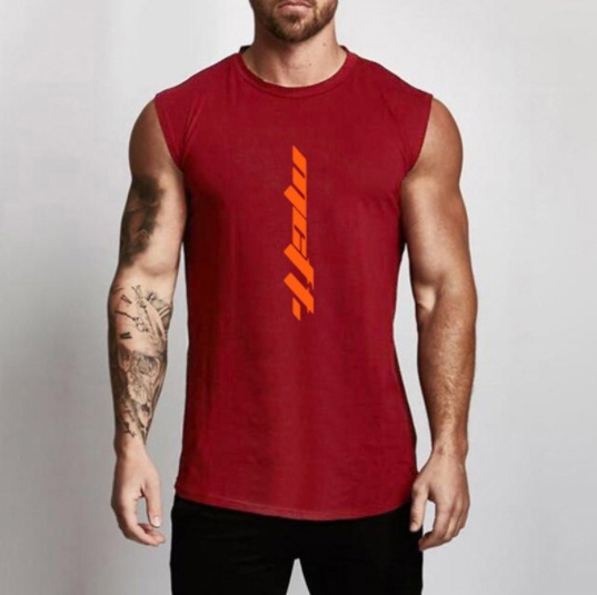 Gym Sleeveless Cotton Tank Top Vest for Men - Image 5