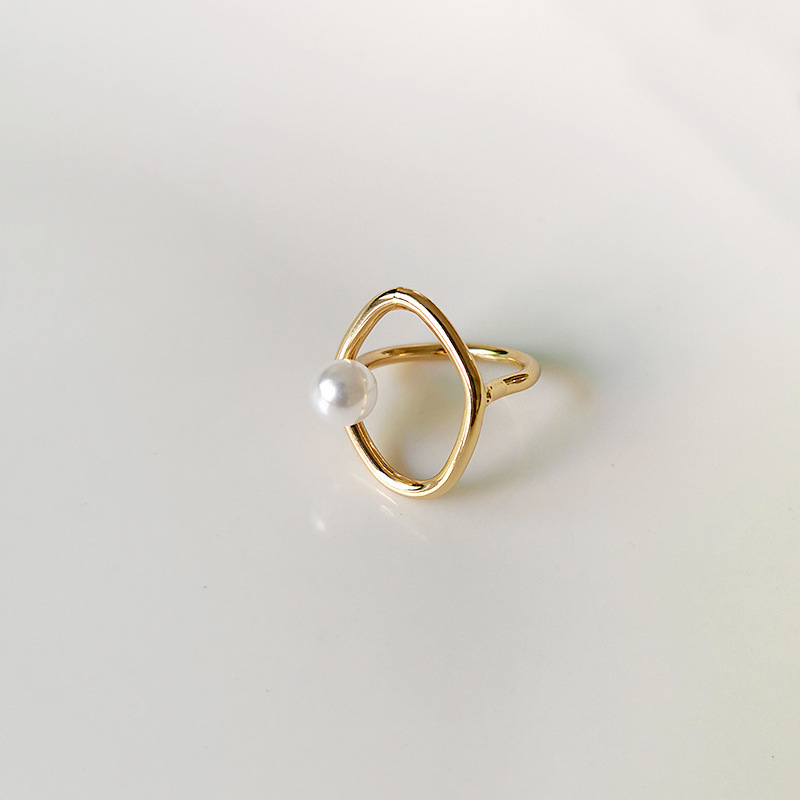 Dainty Faux Pearl Ring - Image 6