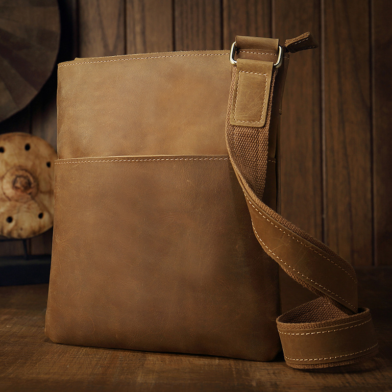 Men's Leather Shoulder Messenger Bag