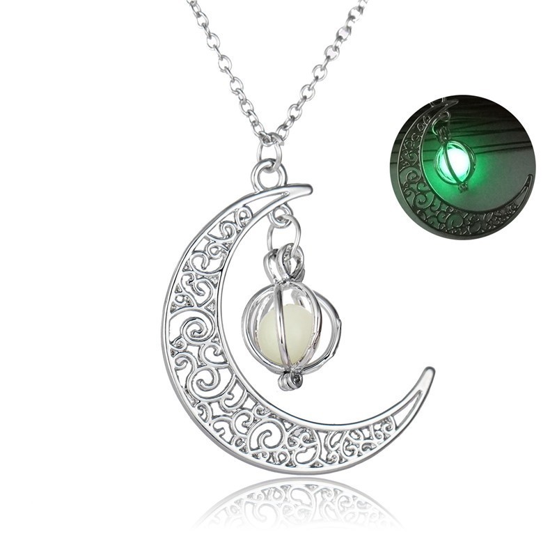 Moon Natural Glowing Stone Healing Necklace - Image 8