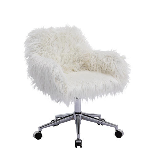 Modern Faux Fur Office Chairs - Image 2