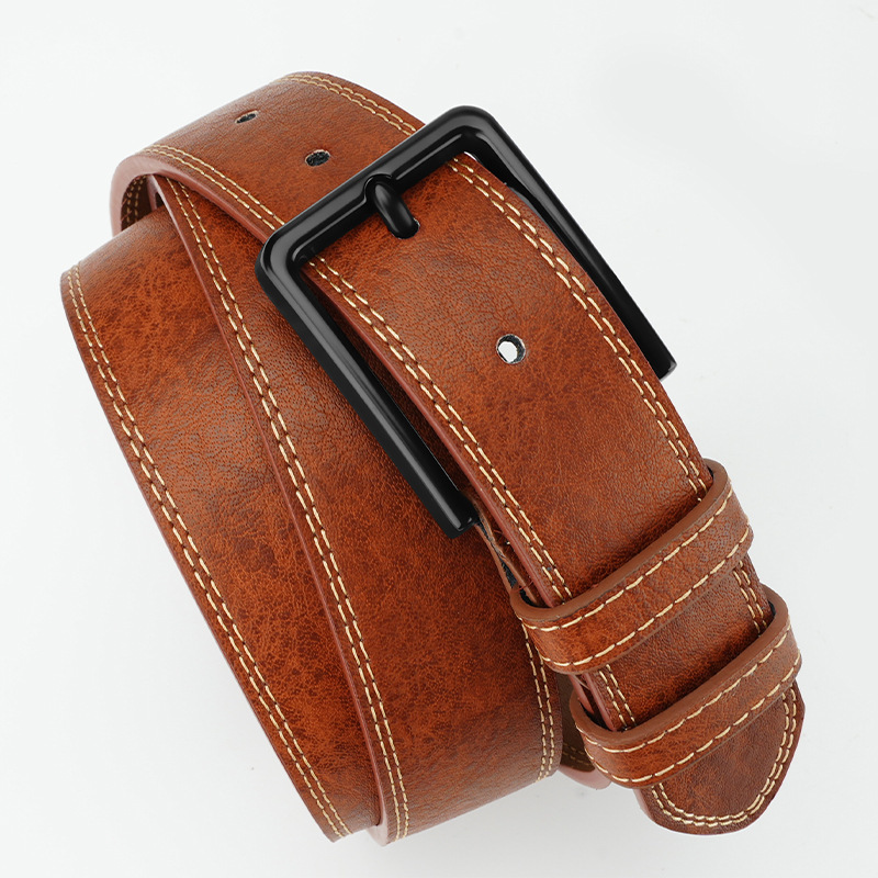 Retro Style Leather Belt - Image 2