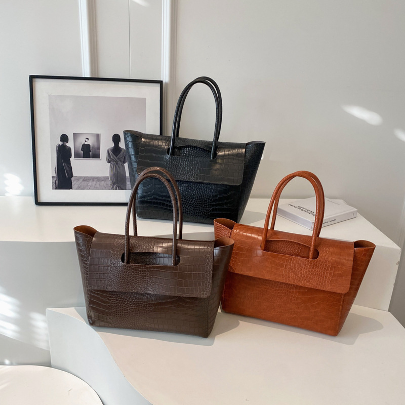 Large Capacity Stone Pattern Handbag