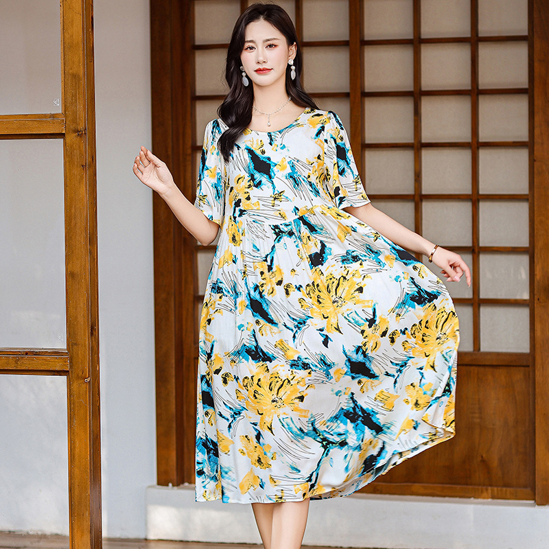 Floral Loose Outer Wear Dress - Image 5