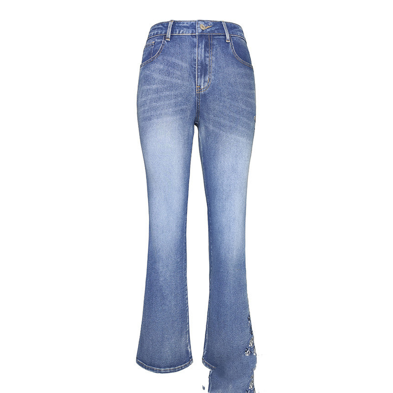 Women's Embroidered Bootcut Slim Fit Jeans - Image 5
