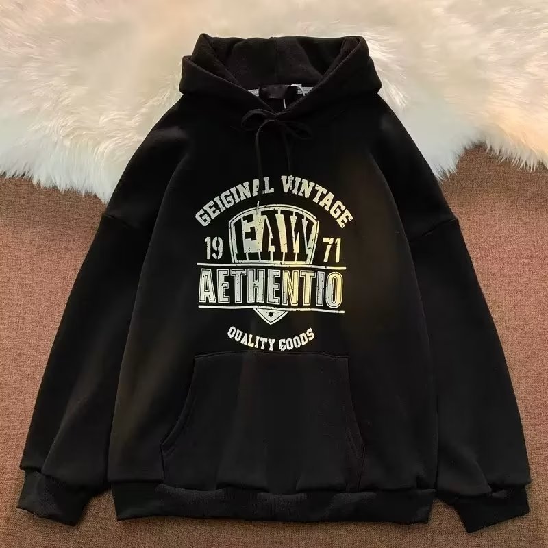 Fashion Letters Printed Men Hoodie