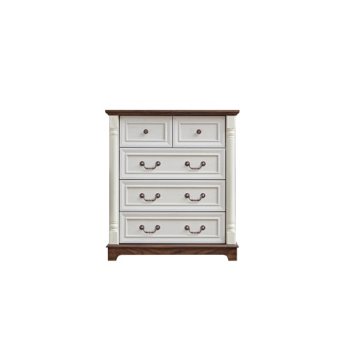 5 Drawer Dresser Chest With Base Wooden - Image 4