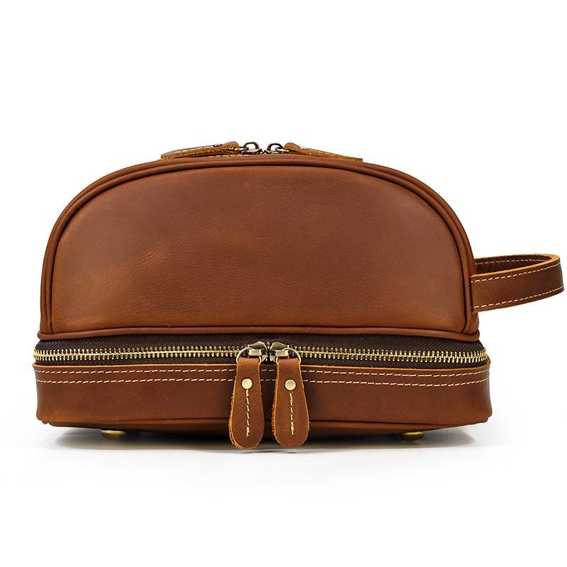Leather Travel Toiletry Bag