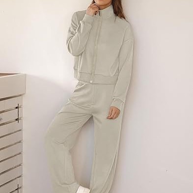 Sweatshirt Wide Leg Track Pants